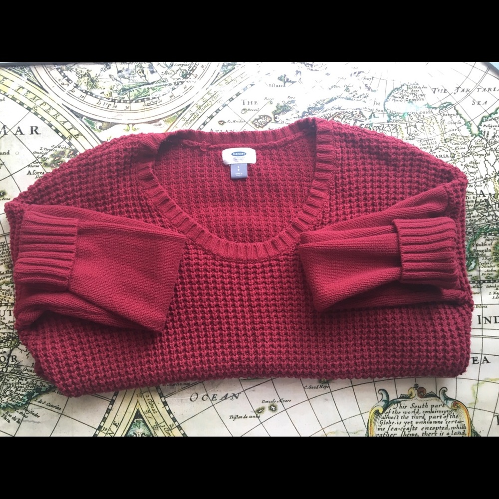Red/ Deep Red Knit Sweater Size Small